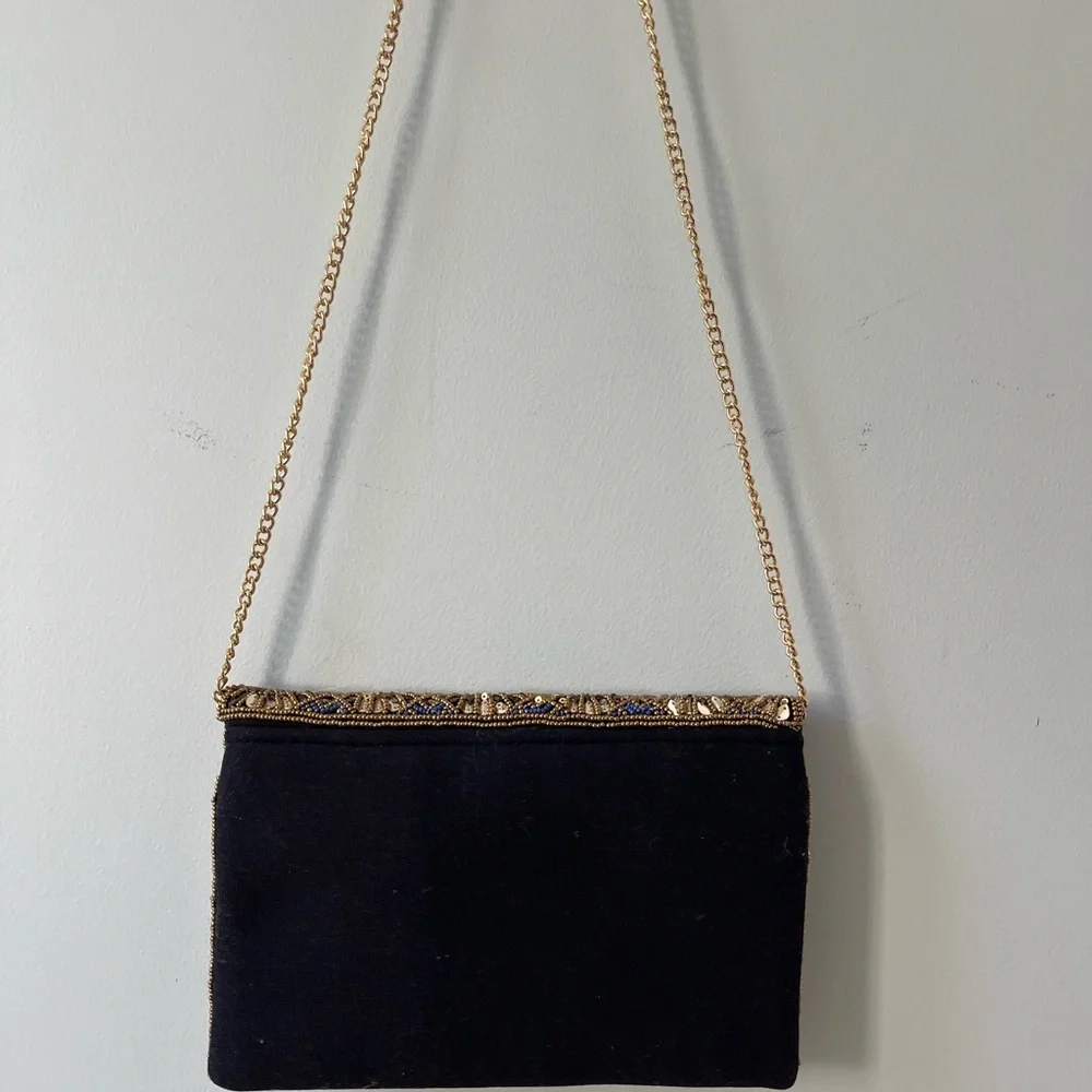 NWT Francesca’s Beaded Clutch with Chain Strap